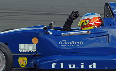 Indsaten i den britiske Formel Ford-serie gav bl.a. Marco L. Sørensen en sejr på Formel 1-banen: Silverstone.
